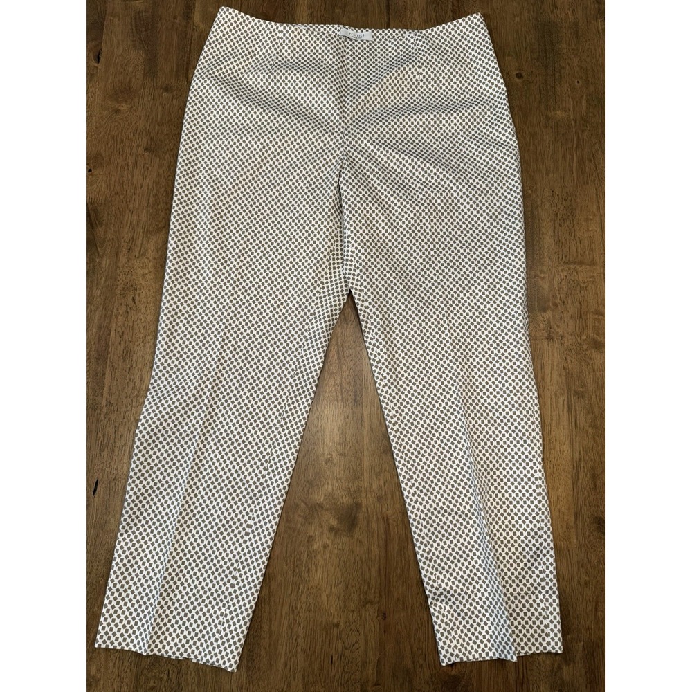 Peserico Handmade Tailored Crop Pants Women Sz 12 / IT 46 34" Waist Geometric